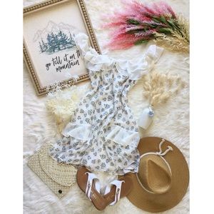 Lush Ditsy Floral Cottagecore Sundress